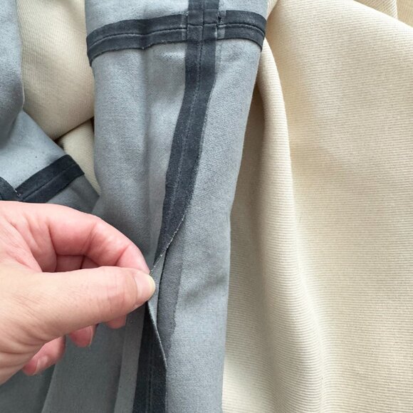 Helmut Lang Blue/Grey Lambskin Nubuck Leggings, size 0 - Picture 9 of 13